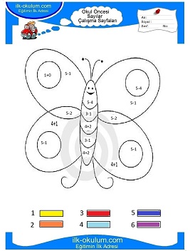 Çocuklar İçin Sayılar Çalışma Sayfaları 
